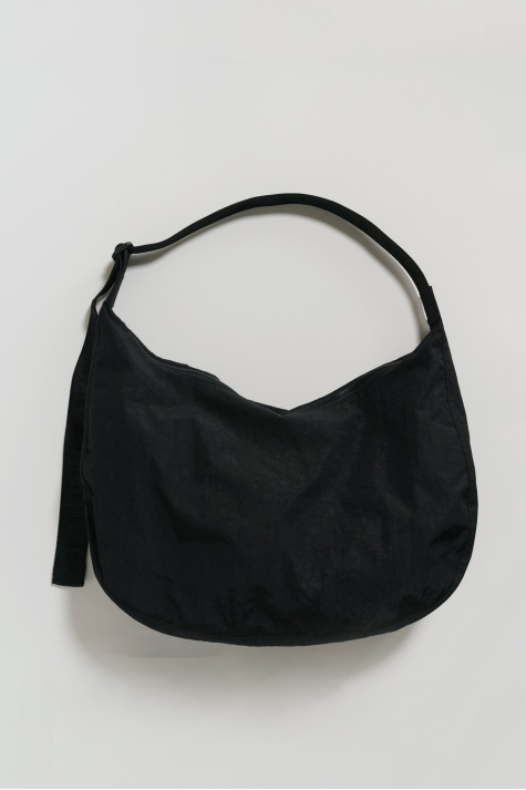 Nylon Crescent Bag L, Black