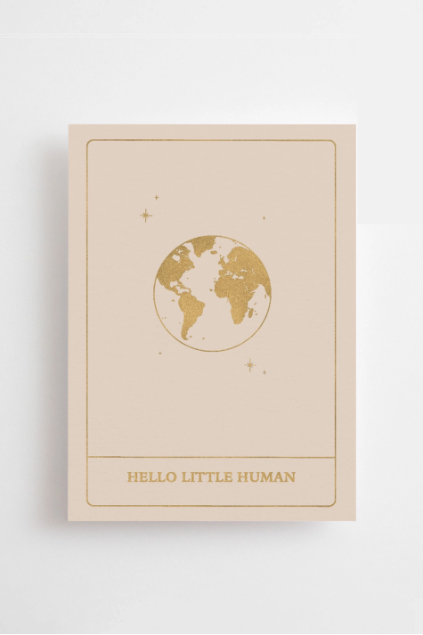 Postkarte, Hello Little Human, Gold Edition