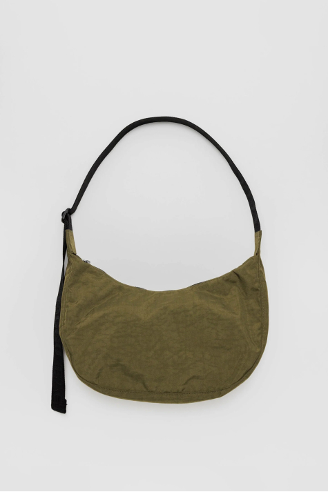 Nylon Crescent Bag M, Seaweed