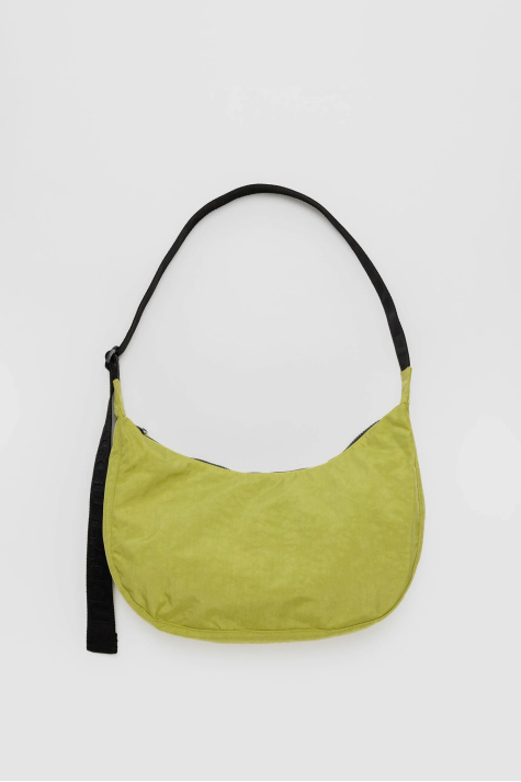 Nylon Crescent Bag M, Lemongrass
