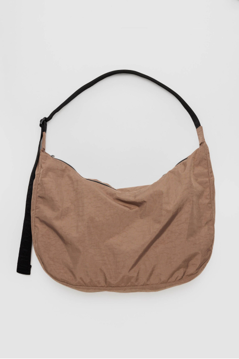 Nylon Crescent Bag L, Cocoa