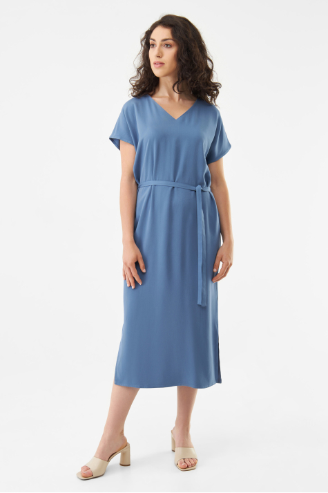 GB-Philine Dress, Steel Blue