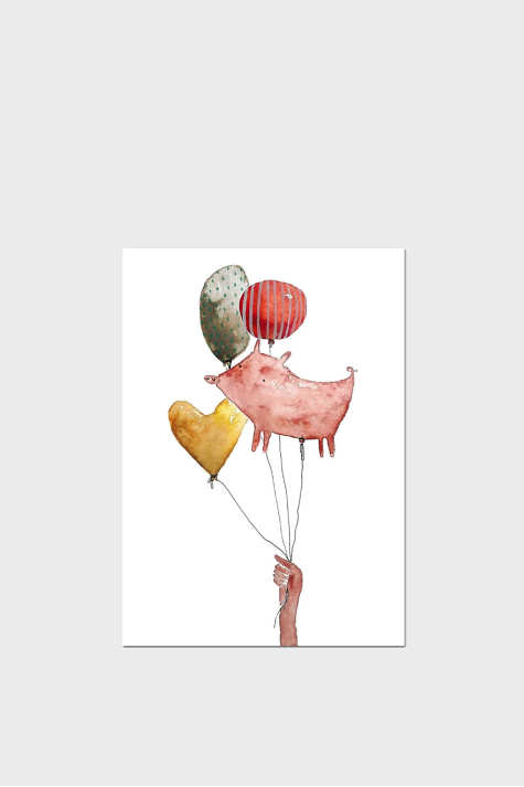 Postkarte Luftballons