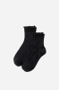 Lettuce Edge Sock Set, Black