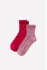 Lettuce Edge Sock Set, Wild Plum Cherry