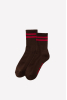 Ribbed Sock, Coffee Stripe
