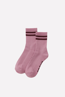 Ribbed Sock, Wild Plum Stripe