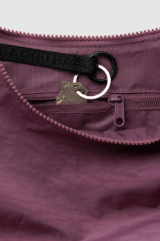 Nylon Crescent Bag M, Wild Plum