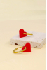 Dopamine Love Heart Hoop Ear, Red