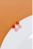 Dotty Ear, Orange/Ice Pink