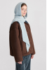 Knitted Hooded Scarf, Light Blue