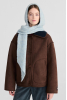 Knitted Hooded Scarf, Light Blue