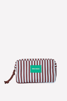 Striped Pouch, Light Blue