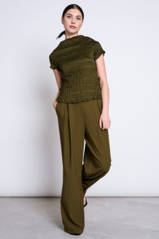 Fern Smocked Tee, Rosemary