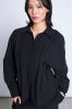 Calva Gathered Blouse, Black