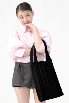 New Shoulder Bag, Black Glitter