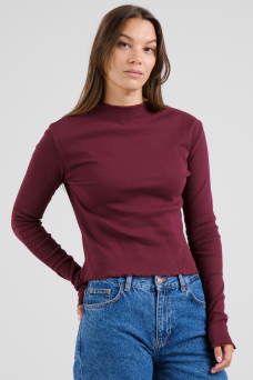 Ryd Rib Top, Fig Red