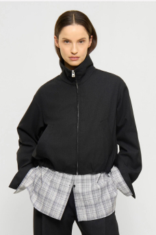 Enya Overshirt, Black Mel.
