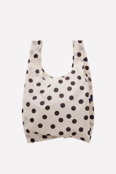 Standard Baggu, Cream/Black Polka Dot