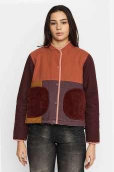 Quilted Patchwork Jacket, Orange