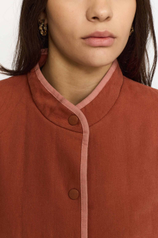 Quilted Patchwork Jacket, Orange