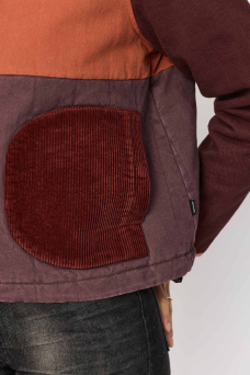 Quilted Patchwork Jacket, Orange