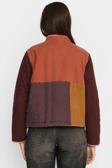 Quilted Patchwork Jacket, Orange