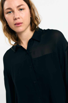 Samarra Shirt, Schiffon Black