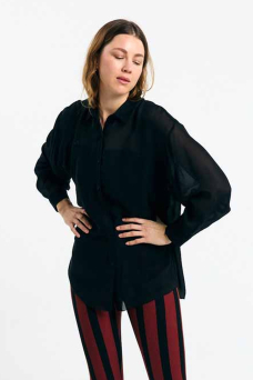 Samarra Shirt, Schiffon Black