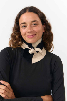 Alma Scarf, Bicolor Black