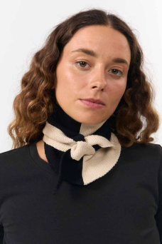 Alma Scarf, Bicolor Black