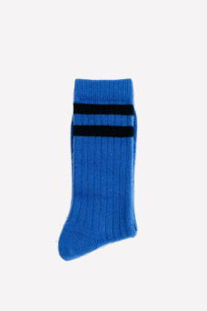 Vintage Wool Socks, Blue