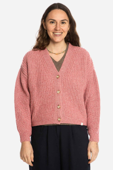 Organic Knit Cardigan, Rose