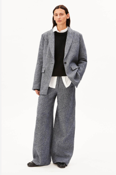 Tweed Pant, Grey Mel.-Oatmilk