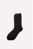 Pile Leopard Socks, Charcoal