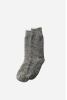 Double Face Crew Socks, Charcoal