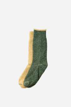 Reversible Socks, Forest/Beige