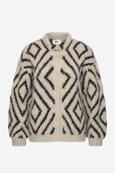 ZigZag Cardigan, Silver/Antra