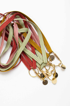 Keychain Clover, Halbrund Gold