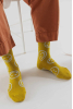 Crew Socks, Ochre Happy