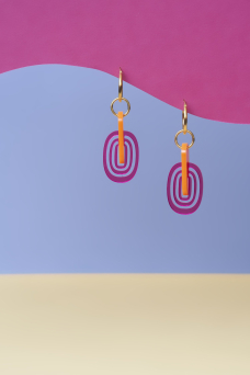 Vivi Earring, Pink-Mandarine