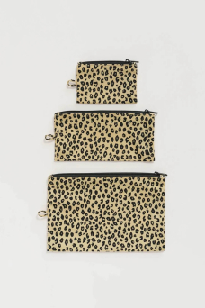 Flat Pouch Set, Honey Leopard