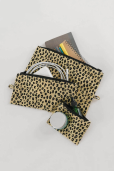 Flat Pouch Set, Honey Leopard