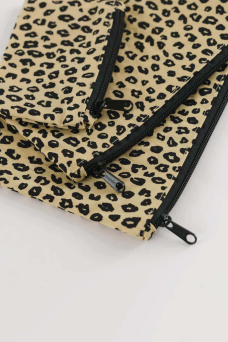 Flat Pouch Set, Honey Leopard