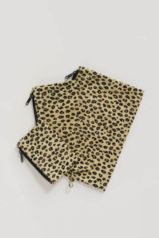 Flat Pouch Set, Honey Leopard