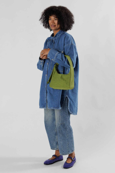 Nylon Shoulder Bag Mini, Avocado