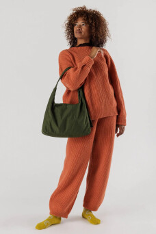 Nylon Shoulder Bag, Bay Laurel