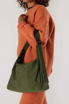 Nylon Shoulder Bag, Bay Laurel