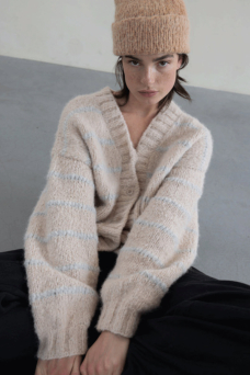 Gita Cardigan, Marfil/Silver