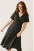 Helen Tencel Wrap Dress, Black